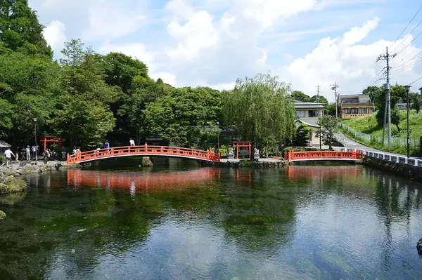 Wakutama Pond, fed by Fuji spring water