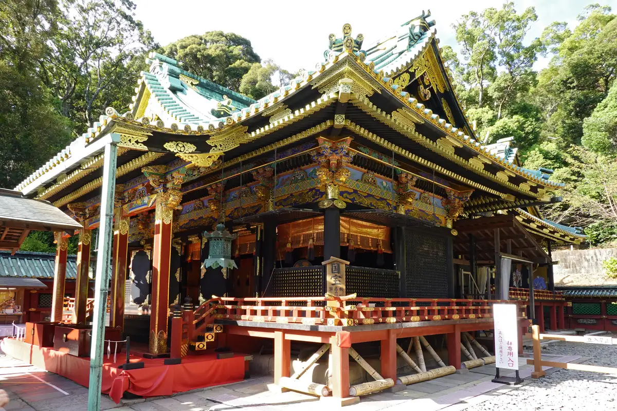 The lacquered main shrine of Kunozan Toshogu