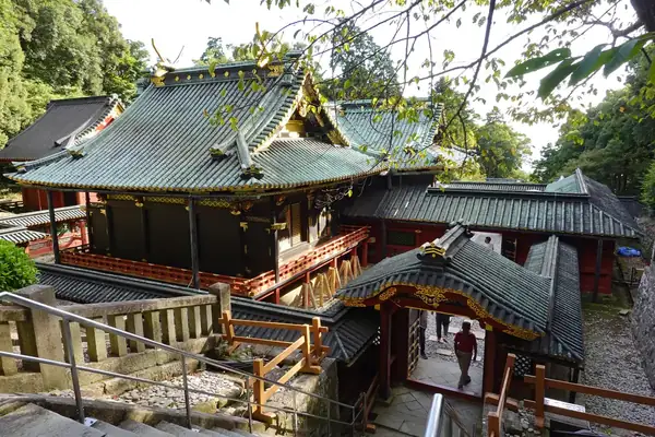 Shrine halls on the Kunozan hillside