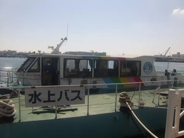 The water bus on the Hagoromo Line to Miho
