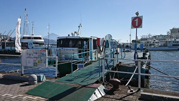 The water bus landing at Hinode pier