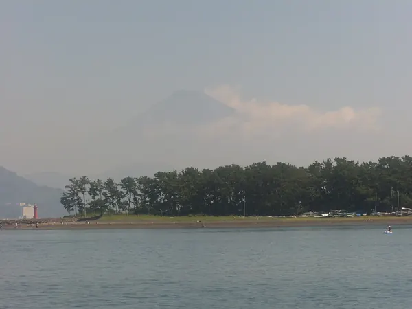 Miho no Matsubara and Fuji from the water bus crossing